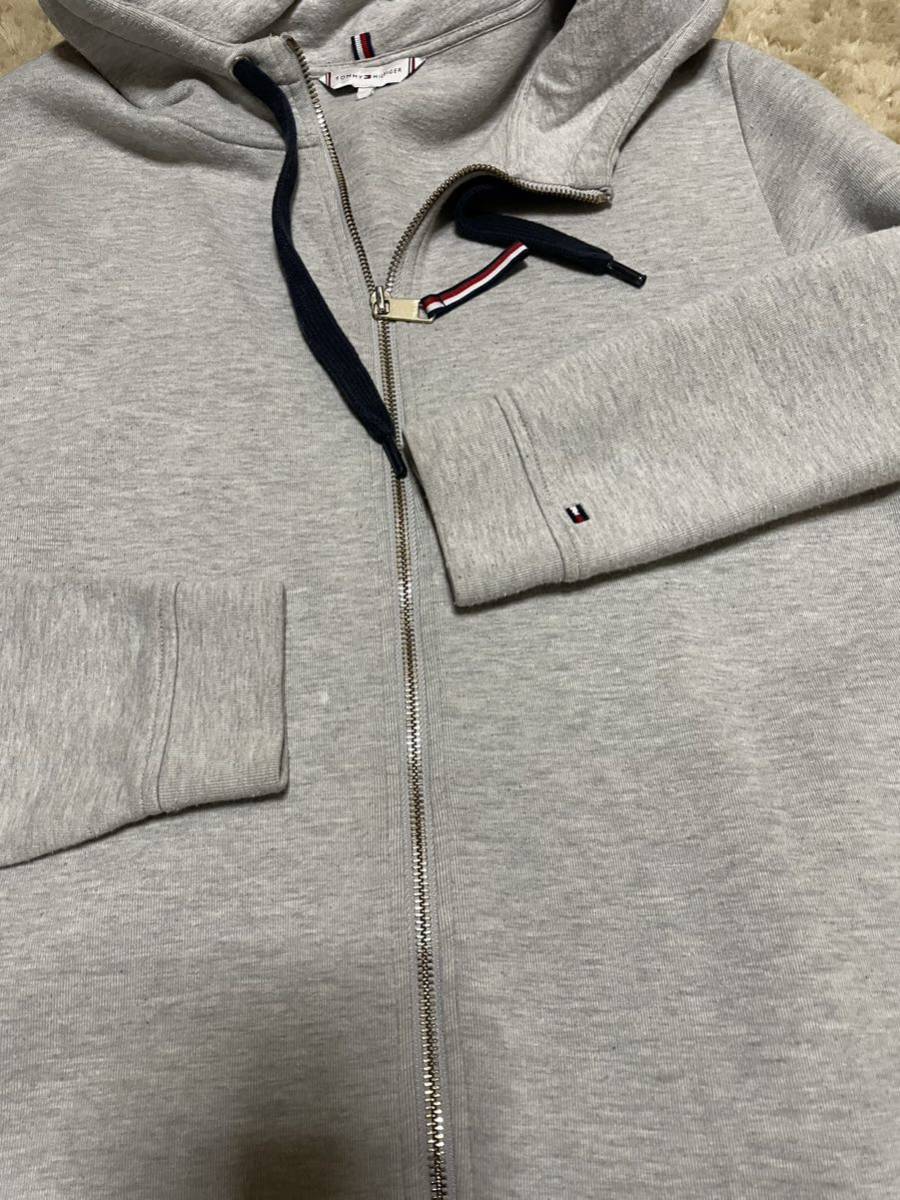 TOMMY HILFIGERジップアップパーカー ★トミー スウェットパーカー レディース トップス レディース グレー パーカー拍卖