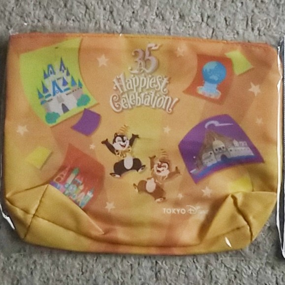 【未使用】チップ&デール『ポーチ』オレンジ《携帯性抜群!小物入れに最適!》拍卖