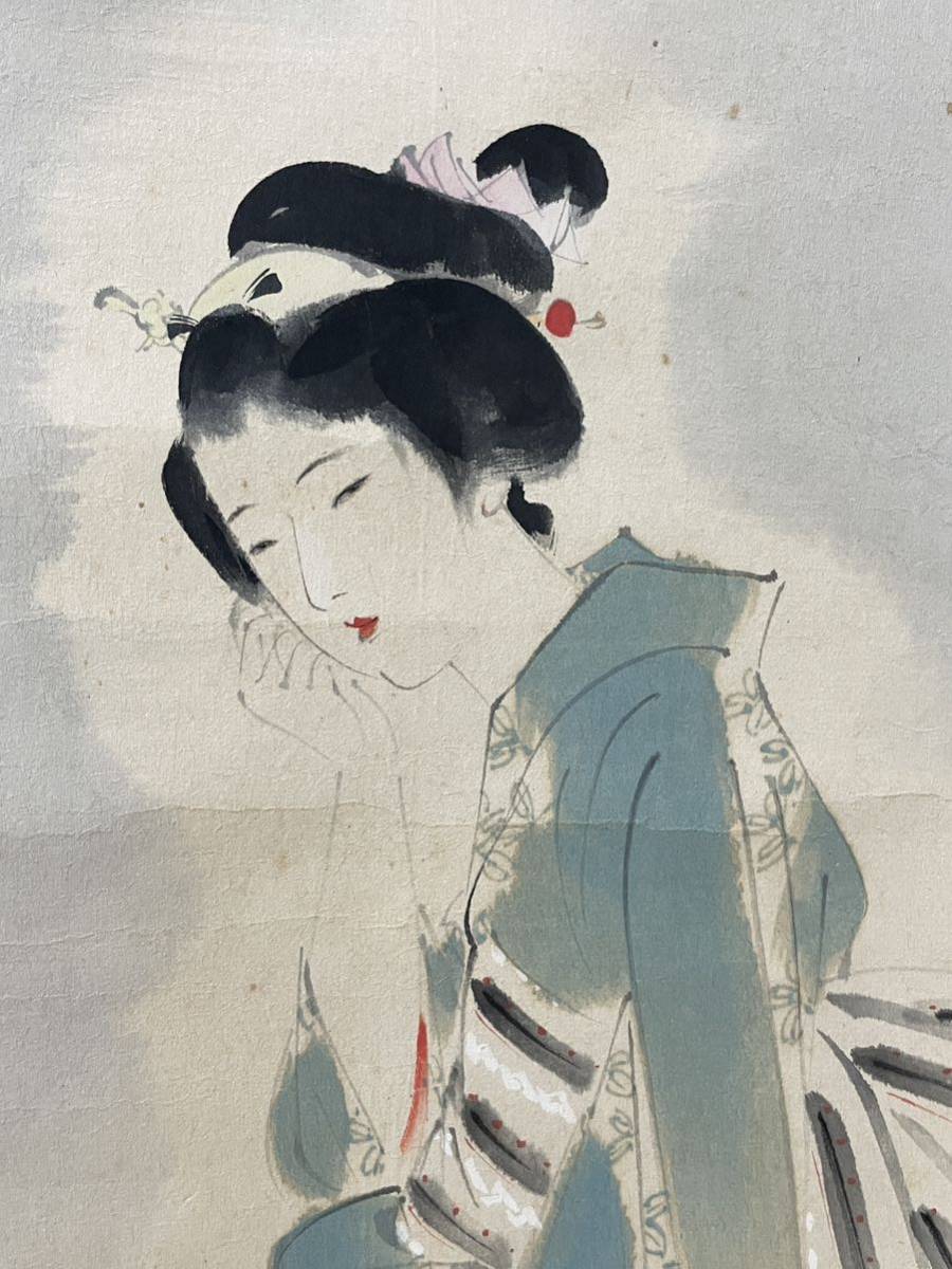 即決!模写 山川秀峰/夏美人画(検索=伊東深水 鏑木清方 鰭崎英朋 菊池契月 島成園 北野恒富 中村貞以 蕉園 輝方 伊藤小坡 上村松園 玉葉拍卖