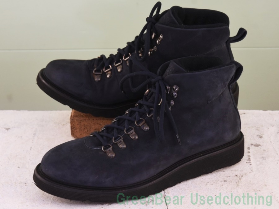 Y300◆メンズ Season Three メンズブーツ ヌバック Vibramソール 紺 ネイビー 27cm拍卖