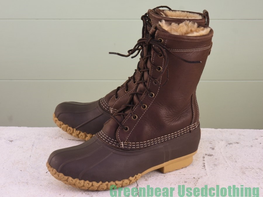 X338◆USA製【L.L.ビーン】ビーンブーツ 良い味 インナーボア 茶 ブラウン メンズ 26cmくらい拍卖
