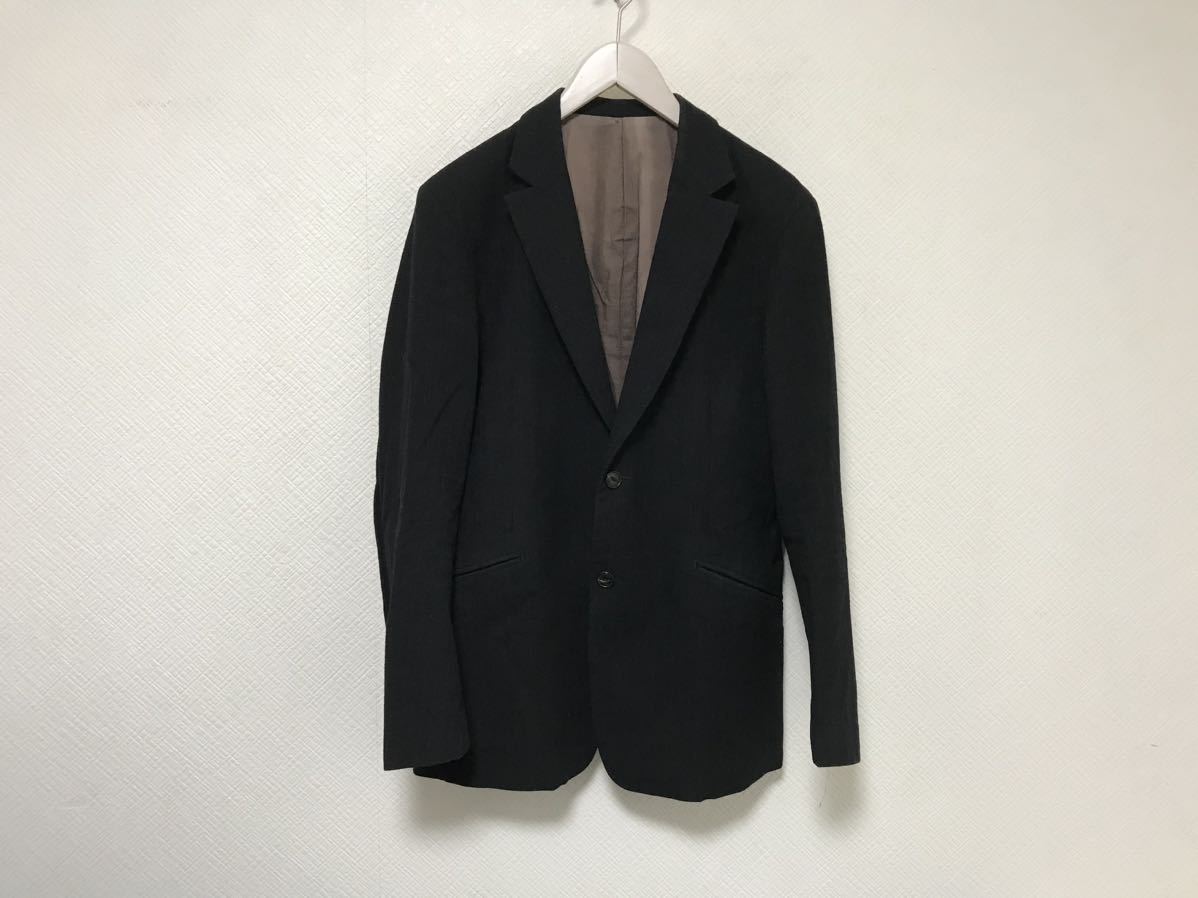 本物アタッチメントATTACHIMENTウールテーラードストライプ柄ジャケットメンズサーフアメカジビジネススーツM2日本製黒ブラック拍卖