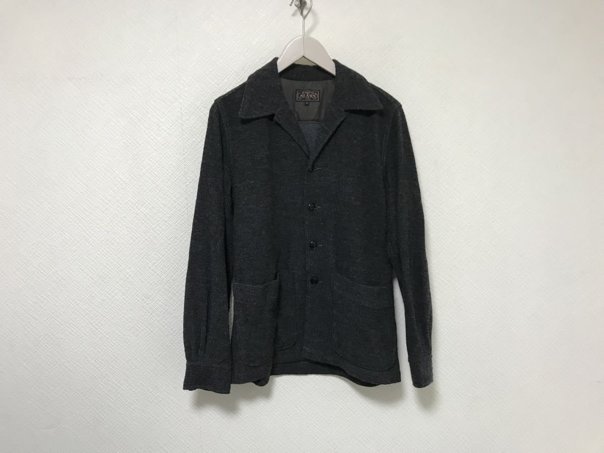 本物ビームスプラスBEAMS+PLUSコットンウールジャケットメンズサーフワークミリタリーアメカジビジネススーツSグレー拍卖