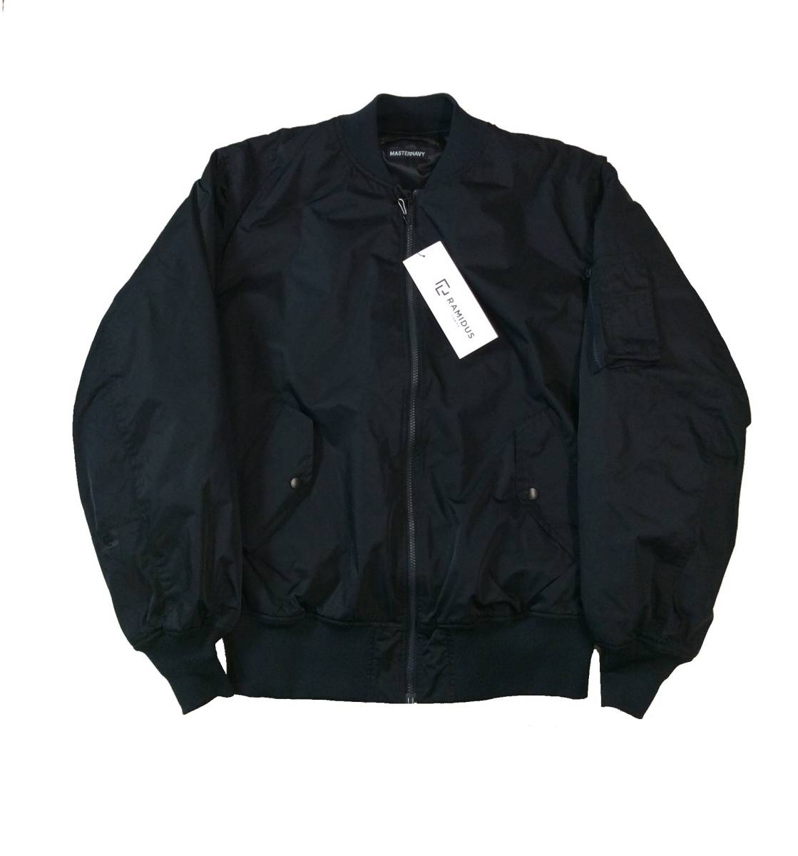 美品 RAMIDUS ラミダス MASTER NAVY マスターネイビー MA-1 BOMBER JACKET ボンバージャケット ナイロン ブルゾン ジャケット XL拍卖