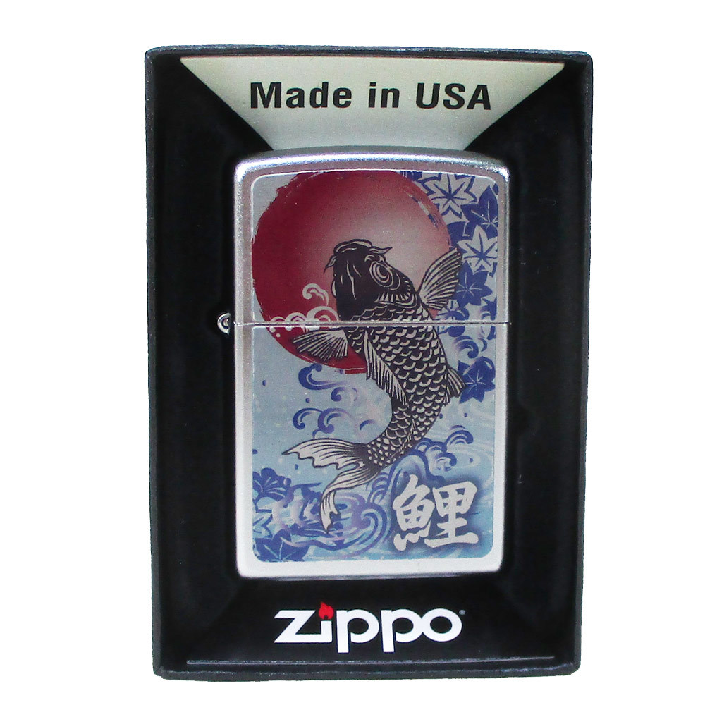ジッポー オイルライター USA Zippo 和柄シリーズ 昇り鯉 SP-KA拍卖