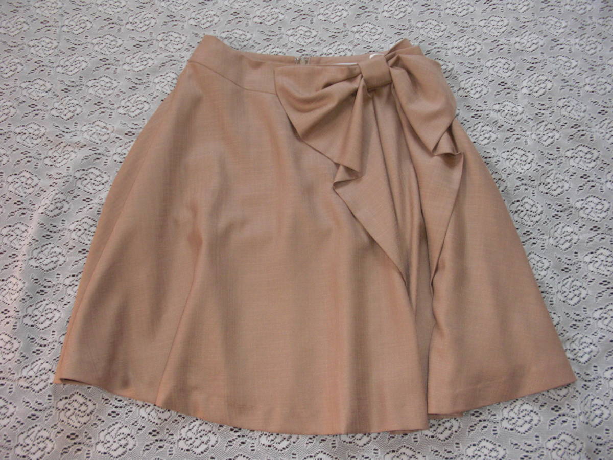 C)■日本製ブランド品/約2万円■【anatelier アナトリエ】ワールド■大きなリボンがポイント!■ミニスカート拍卖