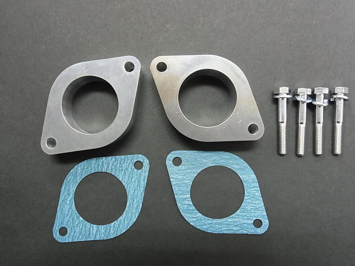 【OUTLINE製品】GS400 インシュレーターアルミフランジ(20mmロングタイプ)セット▲アウトライン製▲SUZUKI▲拍卖