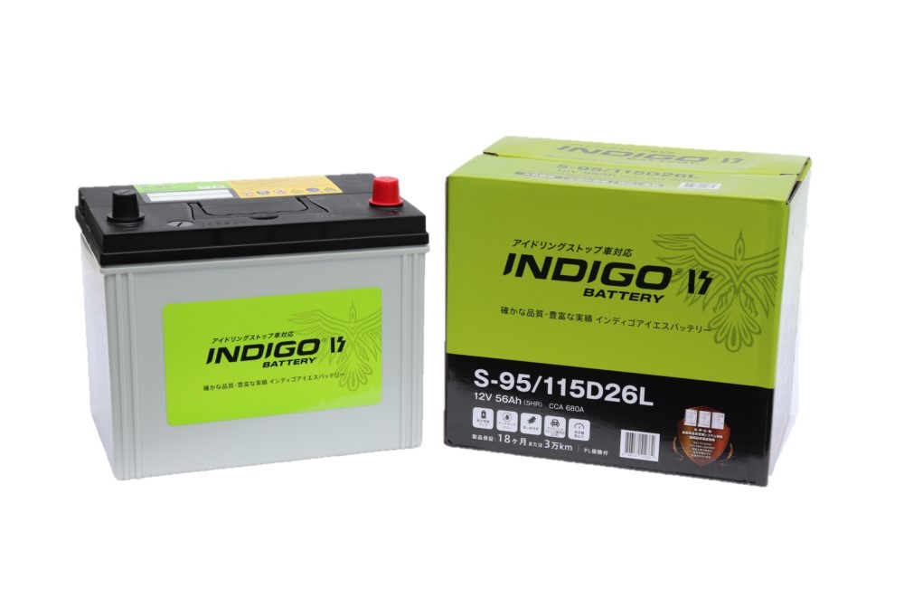 【インディゴバッテリー】S-95/115D26L スペイド ('12~) DBA-NSP140 互換:110D26L,S-95 アイドリングストップ車対応 新品 保証付 即納拍卖