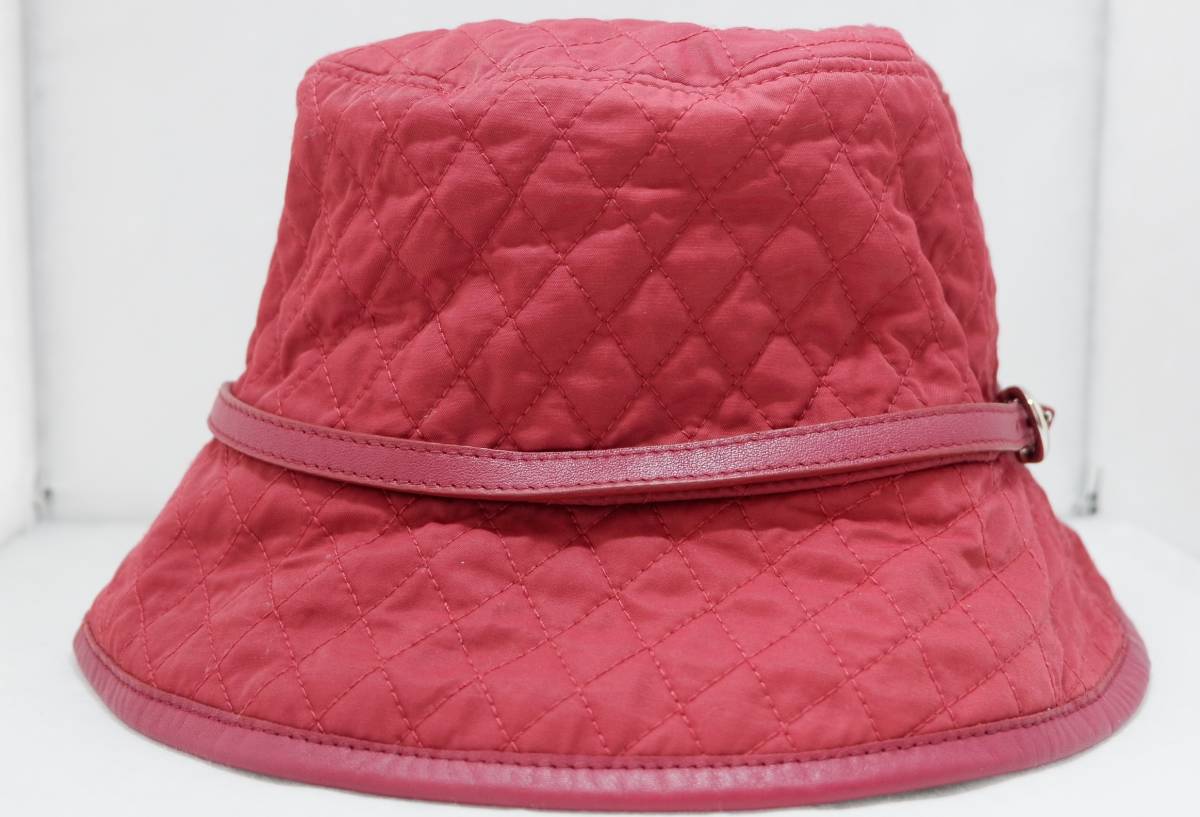 ◎税込特価◎COACHコーチ◎帽子・キャップ・バケットハット/キルティング・赤系◎Used拍卖