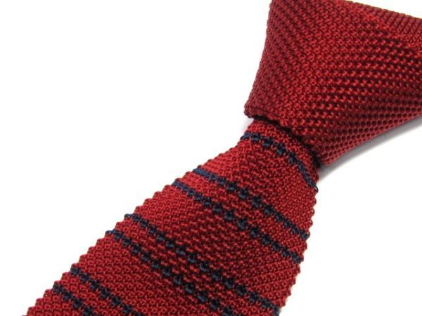 ニットタイ ボーダー柄 日本製 841861C152R17拍卖