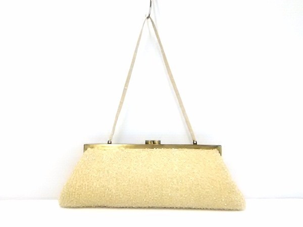 SANTI(サンティ) サテン×ビーズ 本革 パーティーバッグ 846476B334-342cBA拍卖