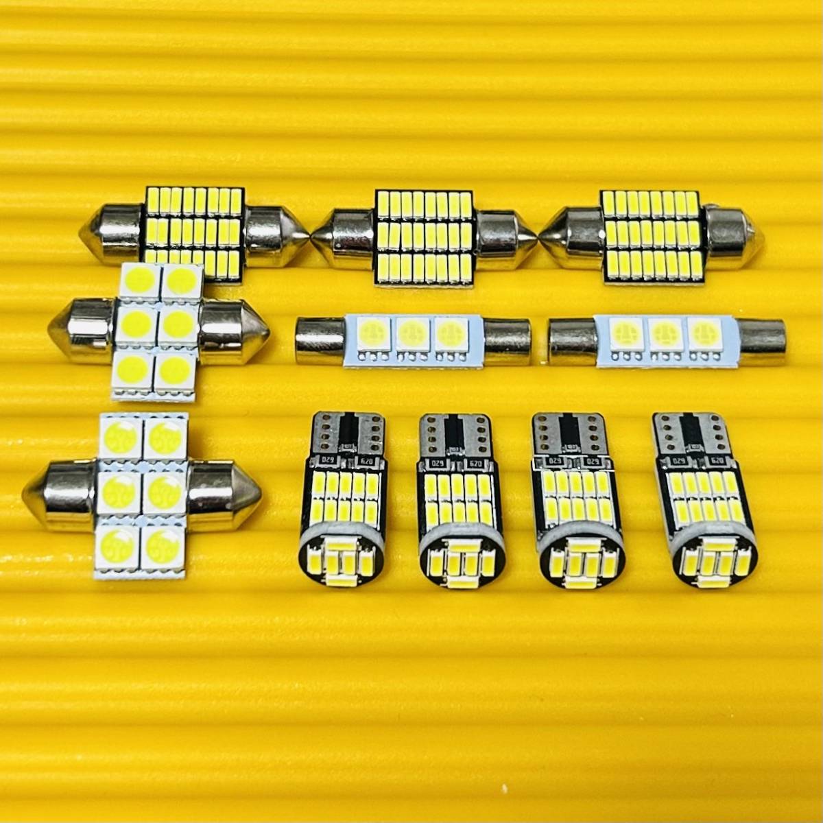 車検対応◇CV1W デリカ D:5ビッグマイナーチェンジ 超爆連! T10 LED ルームランプ COB全面発光 11個セット 三菱拍卖