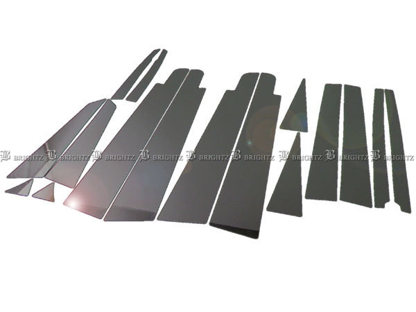 エスティマ GSR50W 超鏡面 ステンレス ブラック メッキ ピラー パネル バイザー有用 16PC カバー PIL-BLA-126拍卖