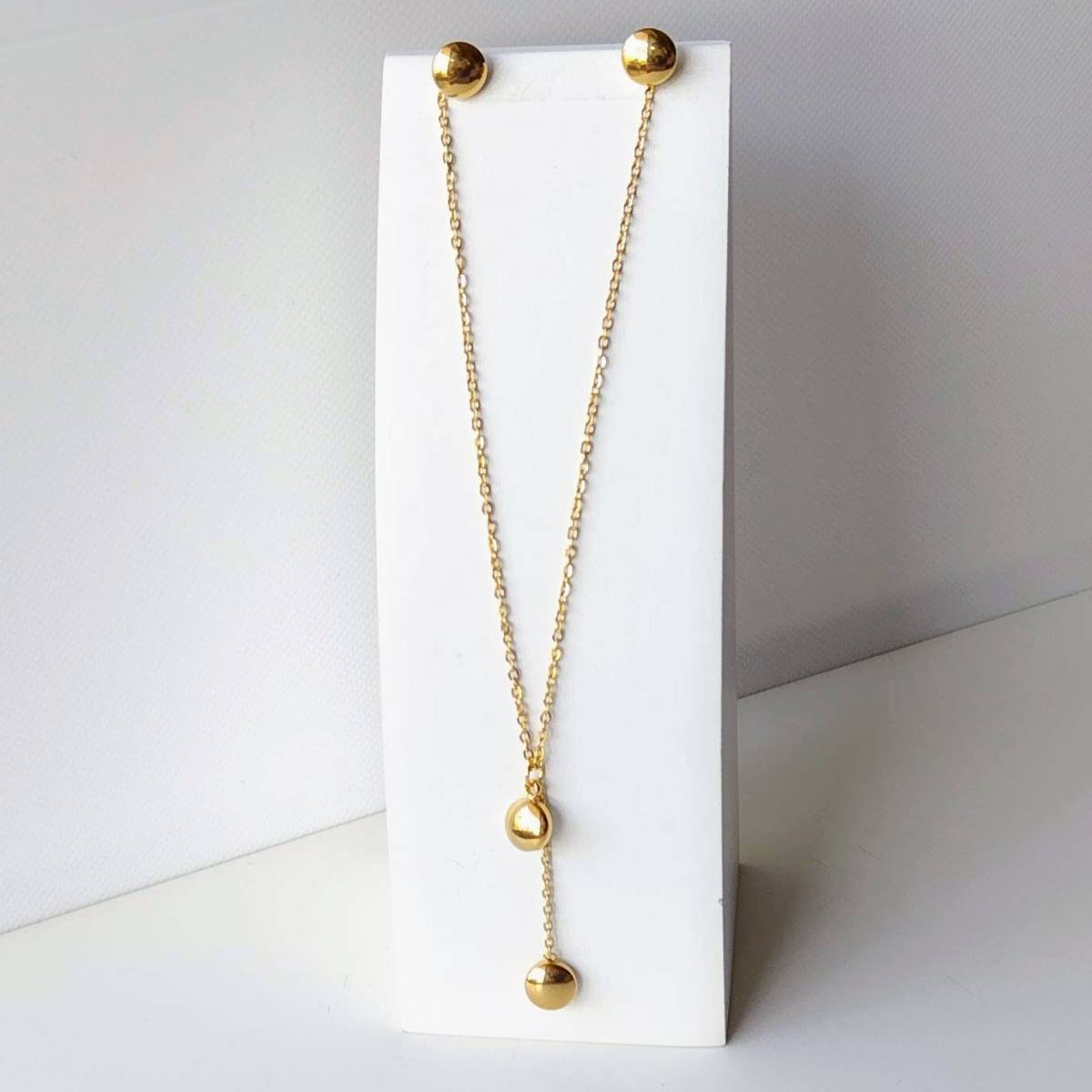 ステンレスペンダント&ピアスセット(フラットラウンドGold)拍卖