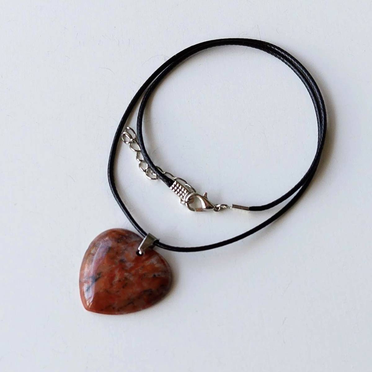 天然石ペンダント モロッコ瑪瑙ハート大拍卖