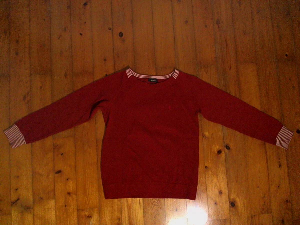 ☆イーストボーイ☆EASTBOY☆スウェット 前V シャツ プルオーバー トレーナー 11 赤 レッド クリックポスト可拍卖