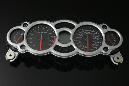 GSX1300R 隼 08‐20 Hayabusa ハヤブサ ゲージベゼル プレーン クローム Ransom Machine Works 検 RoaringToyz Yanashiki拍卖