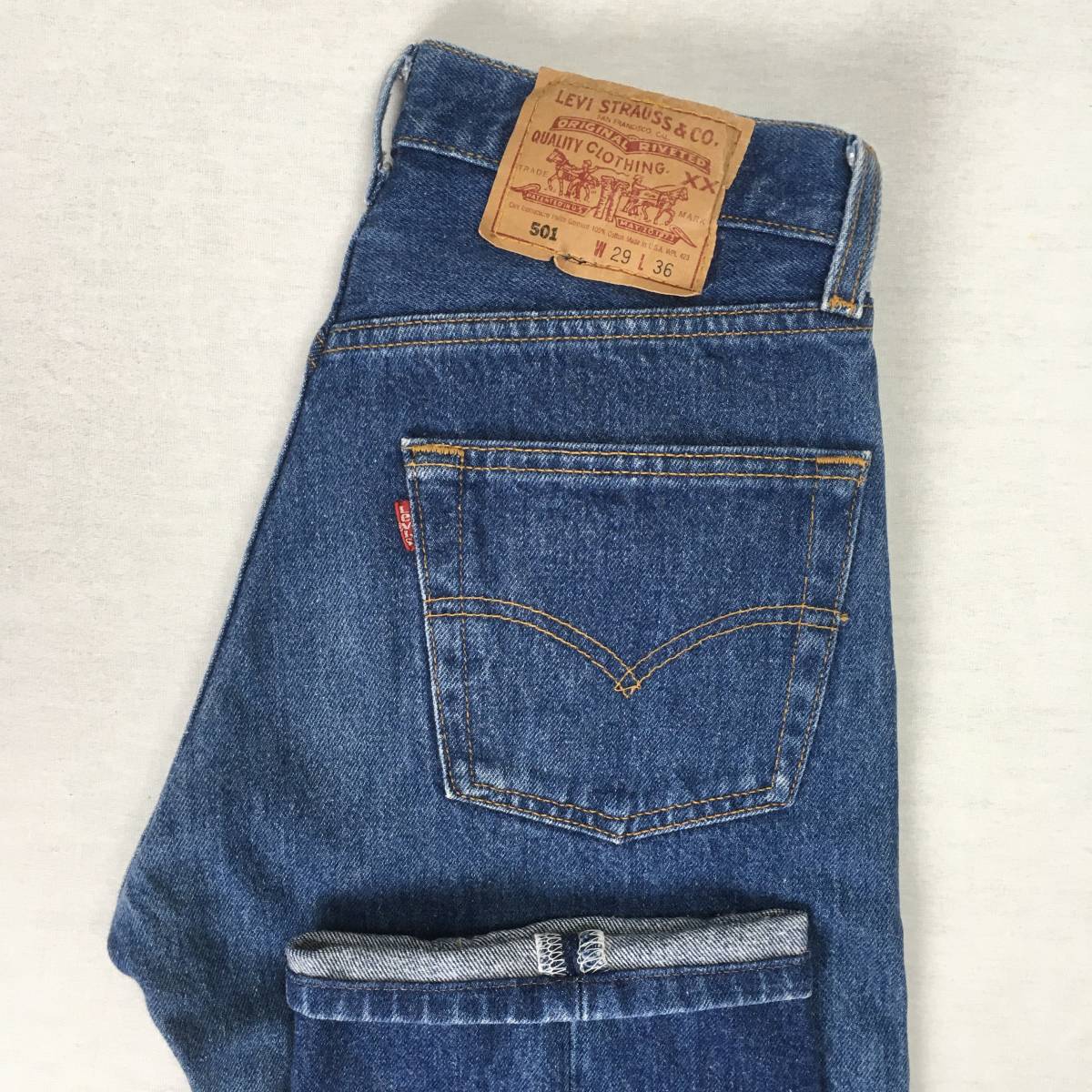 Levi's リーバイス 501 501-0000 米国製 95年 レギュラー デニム ジーンズ W29 L36 刻印552 ボタンフライ拍卖
