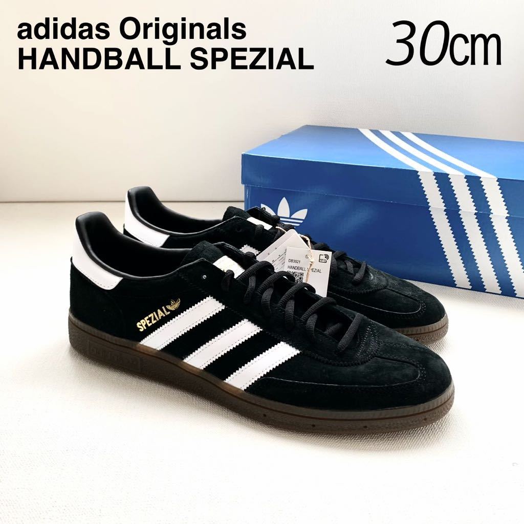 新品 アディダス adidas Originals HANDBALL SPEZIAL 30㎝ ハンドボール スペツィアル スニーカー SPZL 黒 希少サイズ ガムソール US12拍卖