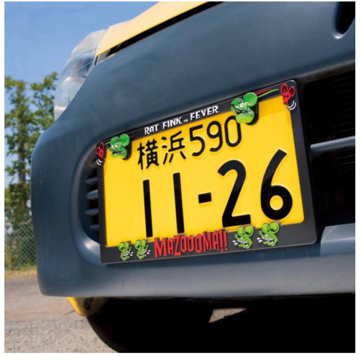 ラットフィンク ratfink マズーマ フィーバー ムーンアイズ ナンバーフレーム ブラック拍卖