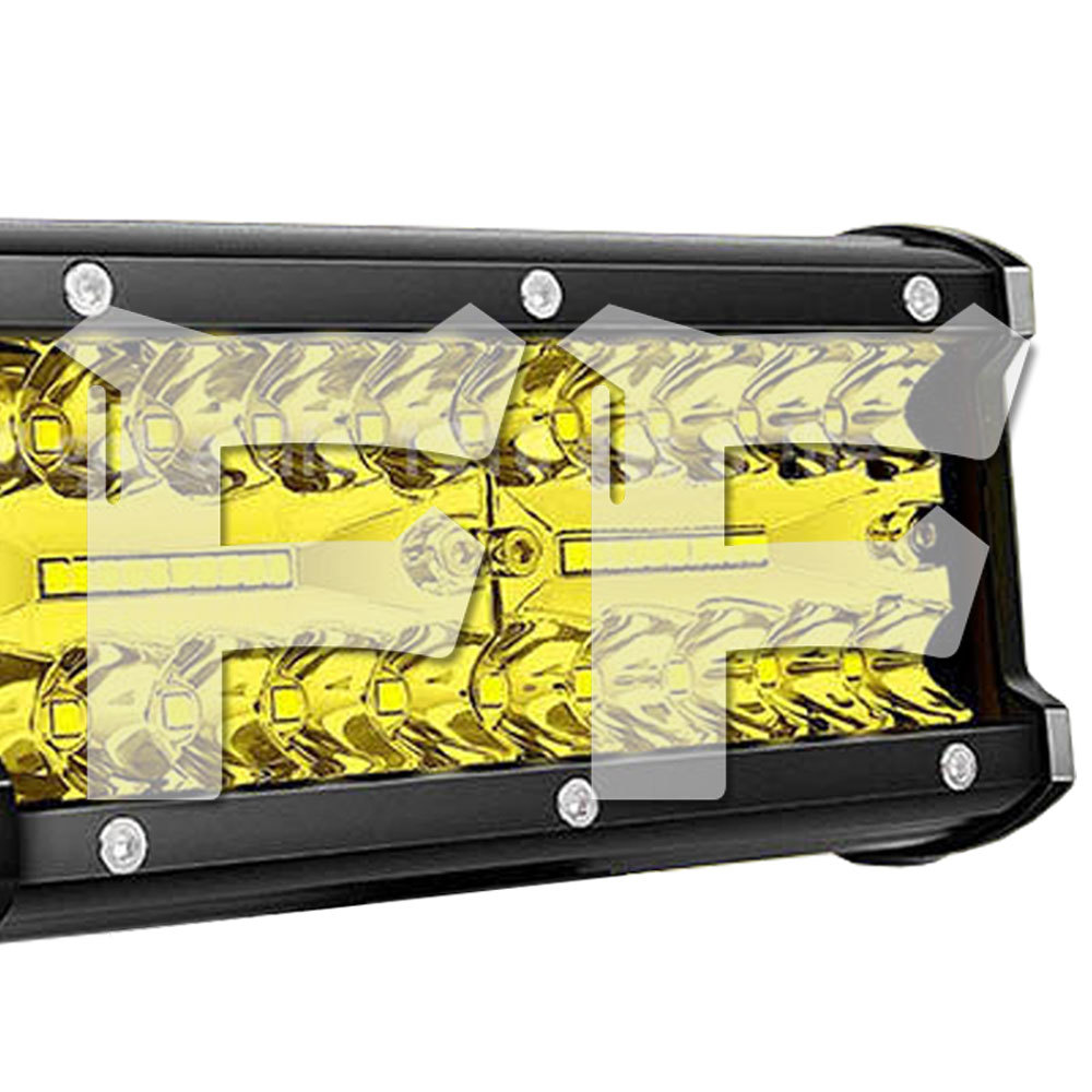 12インチ LED ワークライト 作業灯 240W イエロー 照明 トラック トラクター SUV ボート 建設機械 工事現場 12V/24V兼用 1個拍卖