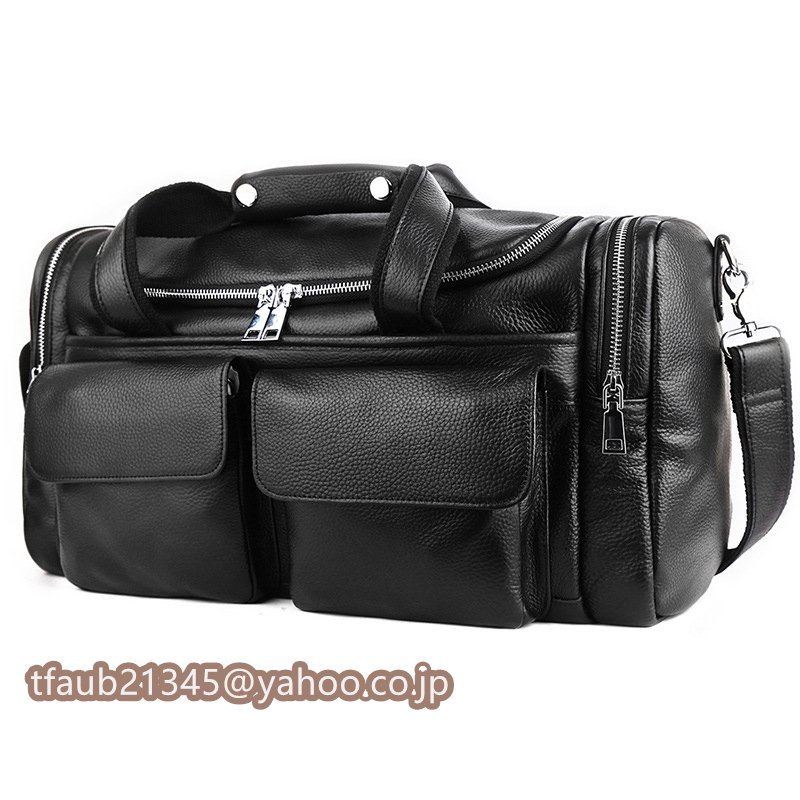 ボストンバッグ メンズ 牛革 バッグ トラベル バッグ 本革 出張 修学旅行 おしゃれ 大容量 1泊 2泊 帰省 13.3インチ対応 黒拍卖