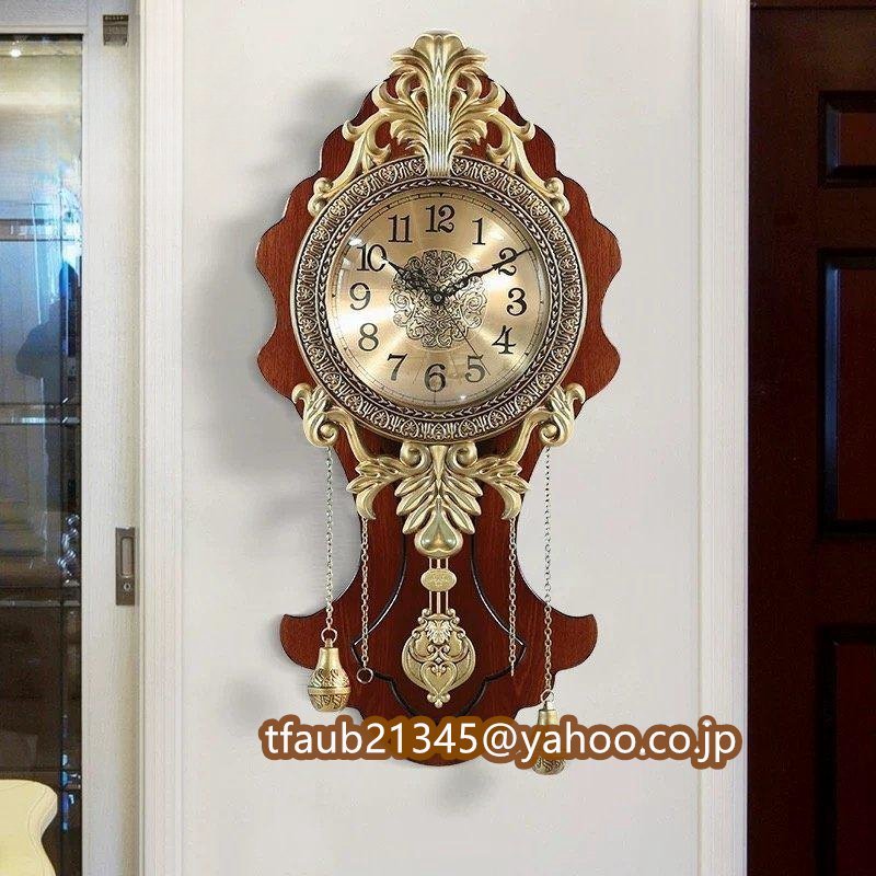 ヨーロッパ式 応接間復古 豪華 壁掛け時計 静音 飾り物 壁掛け時計 創意 ファクション拍卖