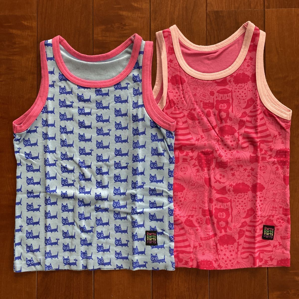 PARTY PARTY・パーティーパーティー・タンクトップ・2枚組・本体綿100%・男女兼用・110③拍卖