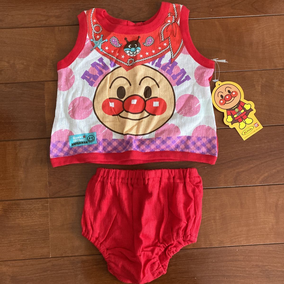 バンダイ・アンパンマン・上下セット・セットアップ・レッド・70~80②拍卖