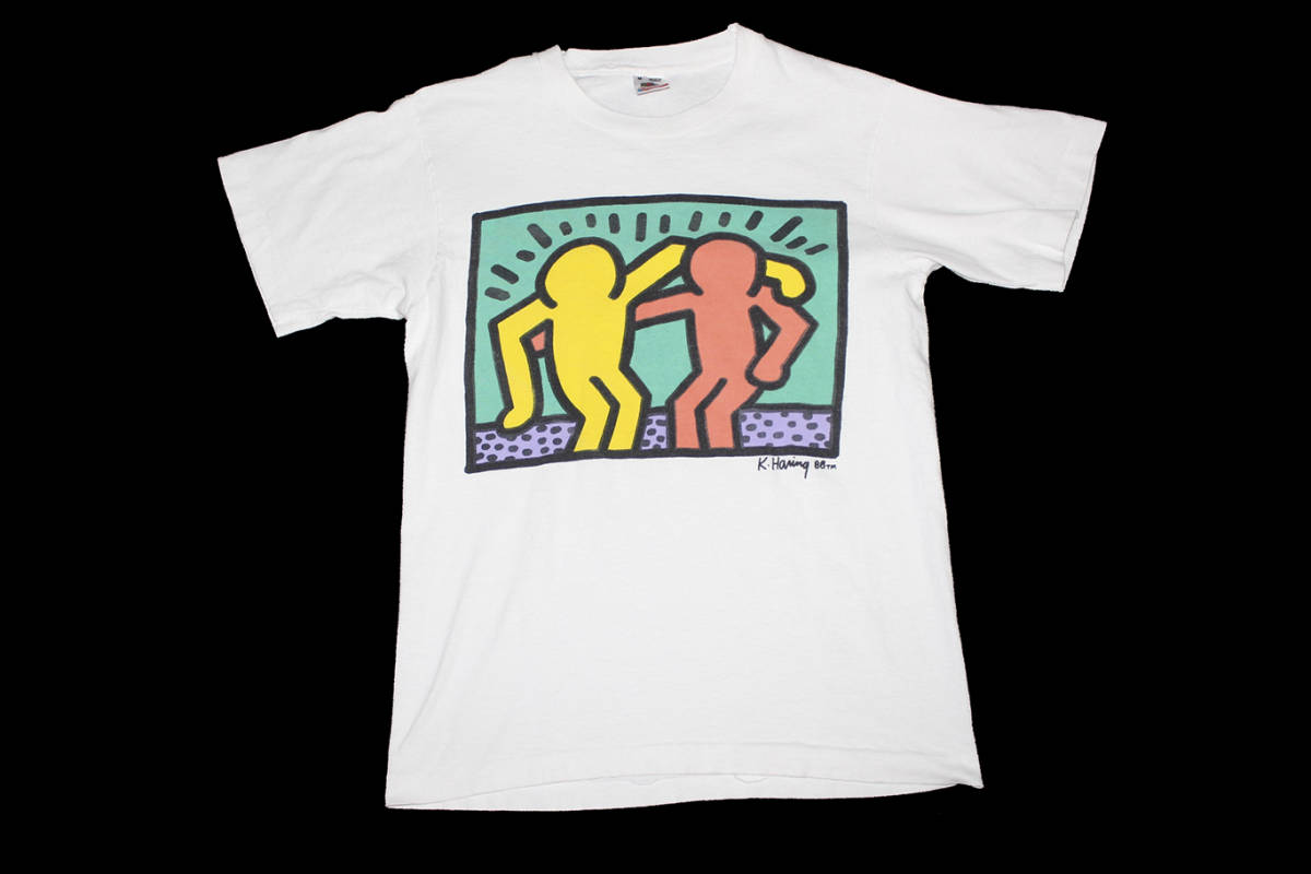 VINTAGE KEITH HARING TEE SIZE M MADE IN USA キースヘリング拍卖