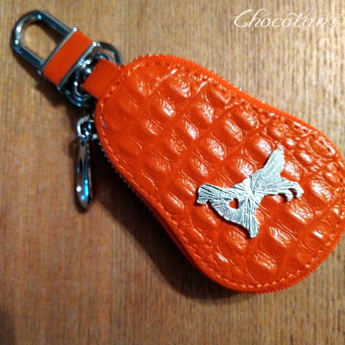 【送料無料】ゴールデンレトリバー シルエット B キーケース オレンジ【新品】拍卖