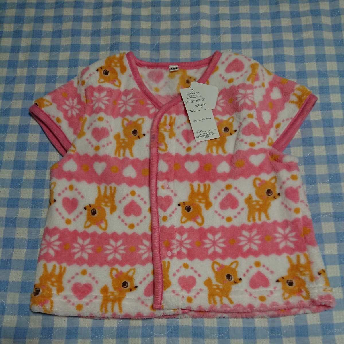 @♪0930☆未使用・保管品☆マイクロフリースベスト Pバンビ 100①拍卖