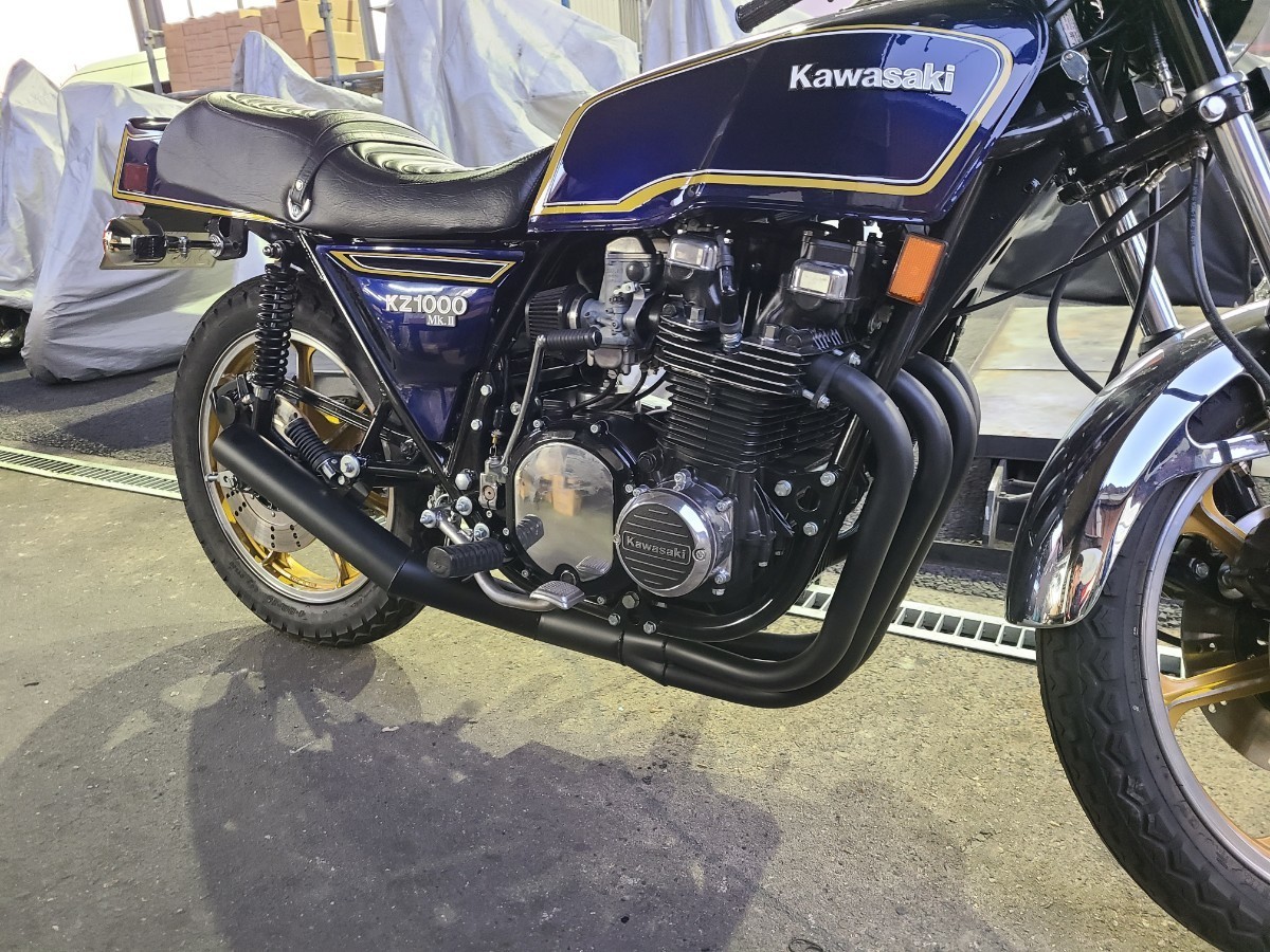 KZ1000MK2 Z1000MK2 ショート管 ブラック マフラー 新品 国内生産 カワサキ拍卖