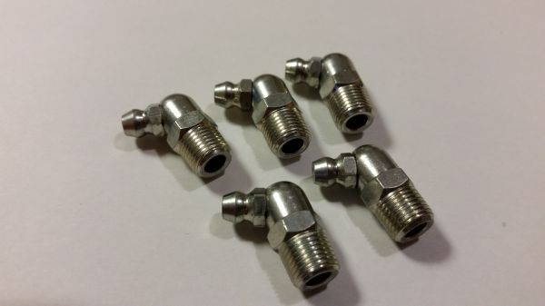 グリスニップル 67゜B型1/8PT 5個 ユンボ タイヤショベル ローラー ダンプ トラック 日立 コマツ ヤンマー コベルコ TCM拍卖