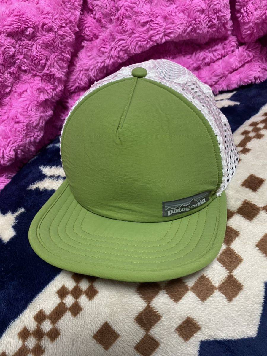 送料格安スピード発送!美品★Patagoniaパタゴニアダックビルトラッカーキャップグリーン系★Fサイズ登山トレランマラソントレッキング拍卖