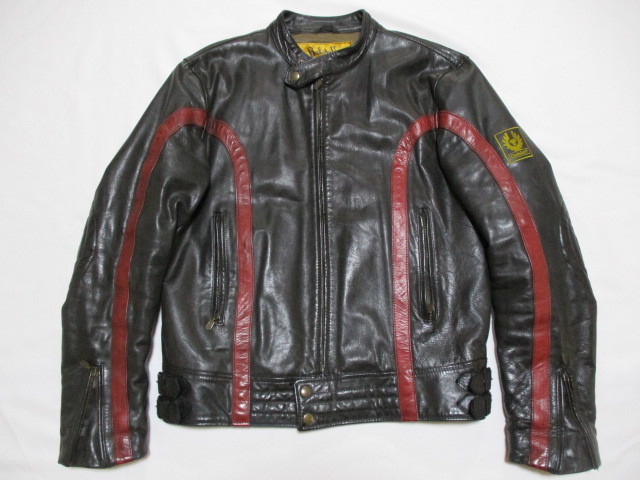 Belstaff BLACK PRINCE DAYTONA ベルスタッフ デイトナ レザーライダース 黒×赤 M拍卖