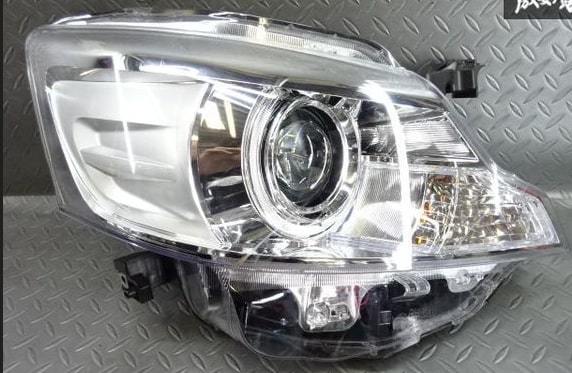 長期保管 スズキ純正 MK32S スぺーシア カスタム HID ヘッドライト ヘッドランプ 右側 運転席側 ICHIKOH 1872 割れ有 バラスト バーナー付拍卖