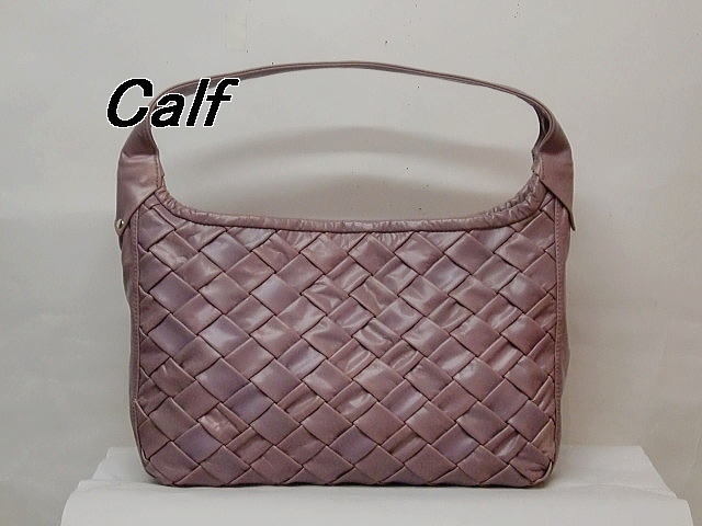 送料無料 限定一点品 536-2 牛革ニッティングのトートバッグ拍卖