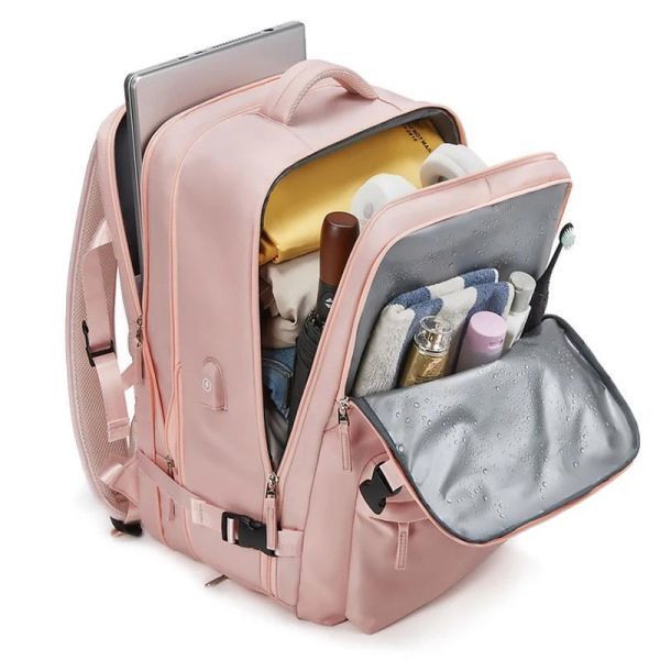 G015:旅行やラップトップ用 防水バックパック 多機能USB充電バッグ 旅行 旅行 ショルダーバッグ 靴ポケット付き拍卖