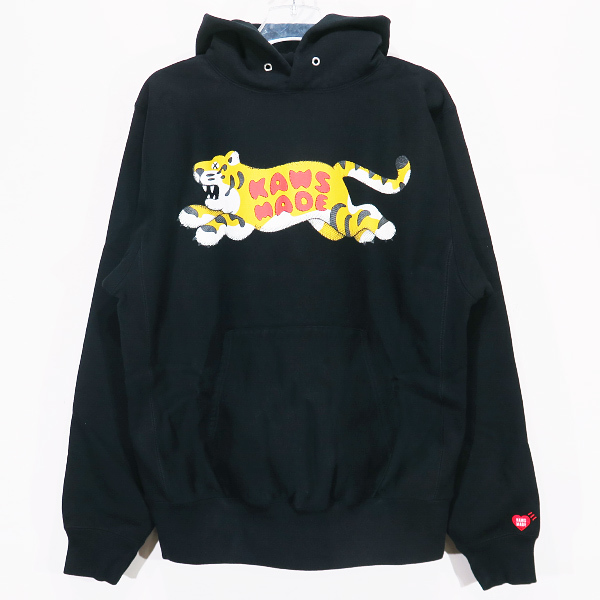 HUMAN MADE ヒューマンメイド x KAWS カウズ KAWS MADE HOODIE #2 カウズ メイド フーディー ブラック L トップス パーカー タイガー noz拍卖