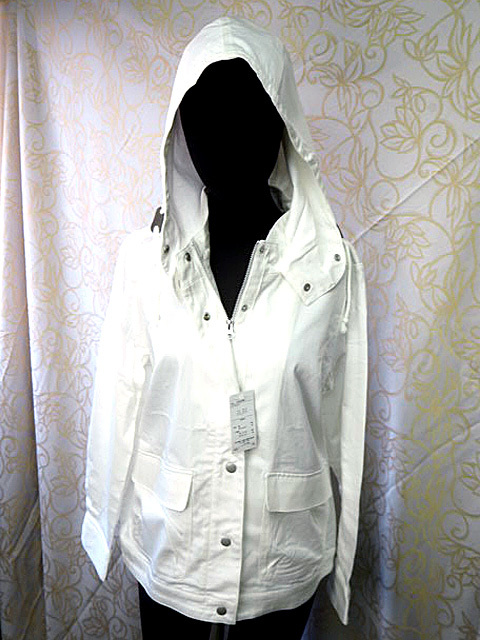 新品未使用 SMILE LAND レディース綿ホワイトパーカー/L・231128拍卖