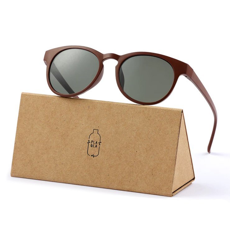 新品 日本製 サングラス PLAGLA pg-02 BROWN×GREEN プラグラ uvカット 鯖江 サステナブル SDGs エシカル ファッション 消費 エコ ボストン拍卖