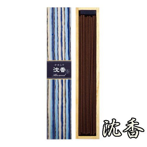 【日本香堂・かゆらぎ】沈香(40本入り・香立て付き)◆スティック/お香/インセンス/リラクゼーション拍卖