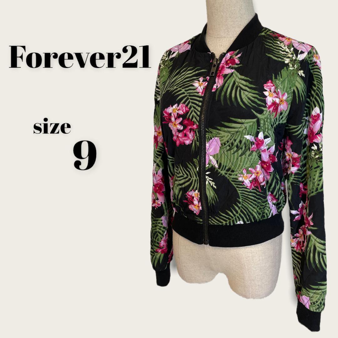M183【美品 Sサイズ】Forever21 ノーカラージャケット 花柄拍卖