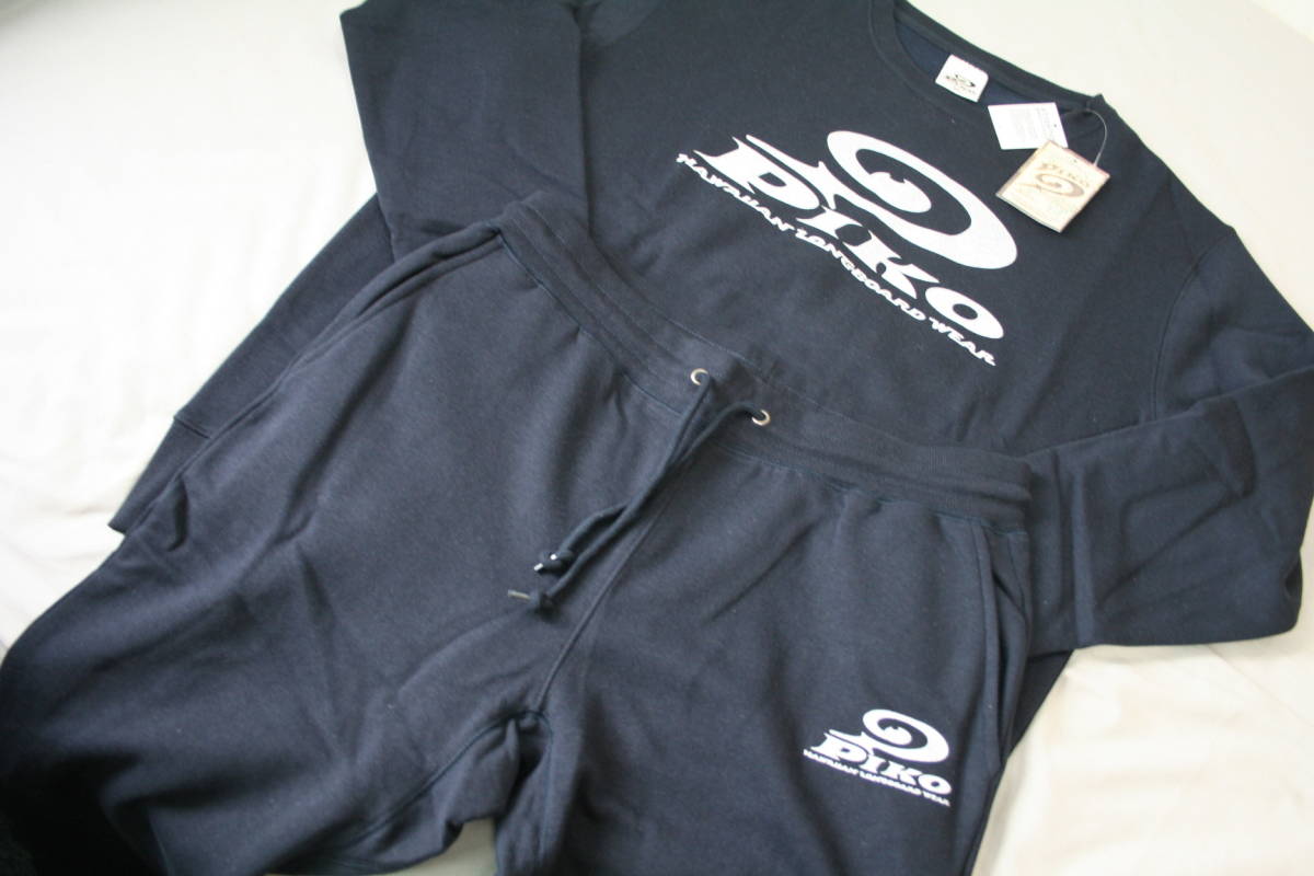 PIKO ピコ 暖かい 裏起毛 スウェット トレーナー パンツ 上下セット XL 紺 ①拍卖