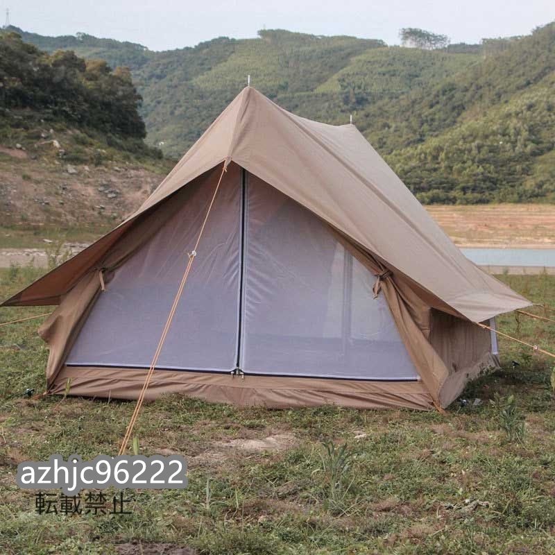 北欧ヴィンテージ キャンプテントBBQ ポリエステル 防水 3シーズン 混合綿 TC210 コンパクト 2人用拍卖