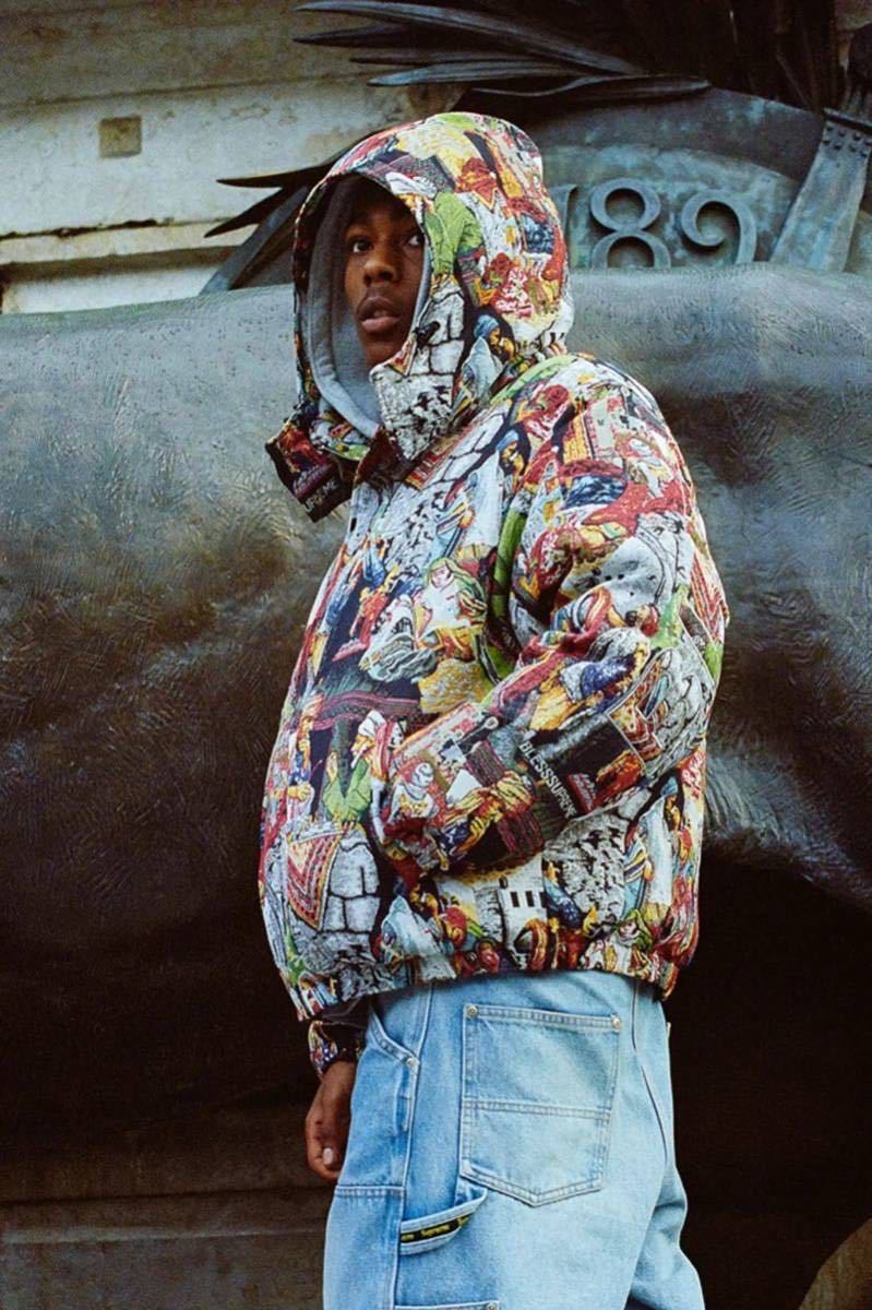 新品 国内正規 コラボ ダウン ジャケット シュプリーム ブレス Supreme / BLESS Tapestry Down Puffer Jacket 23AW 24 25 SS medium M FW拍卖