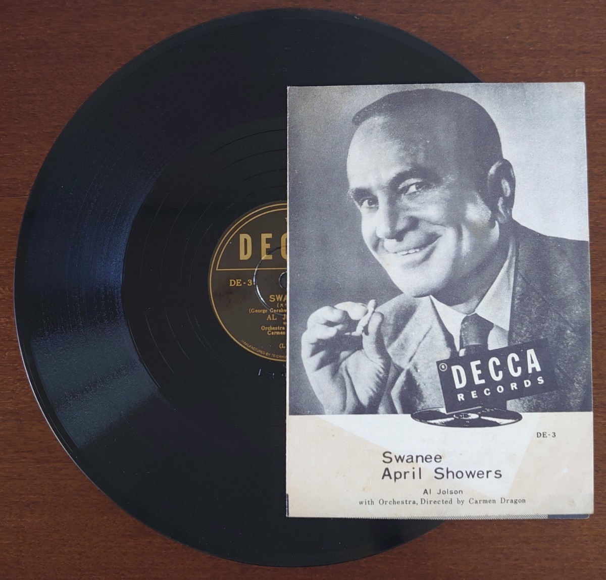 【SP盤レコード歌詞カード付】SWANEE(スワニー)/APRIL SHOWERS(四月の驟雨)AL JOLSON-アル・ジョルソン/SPレコード 美盤拍卖