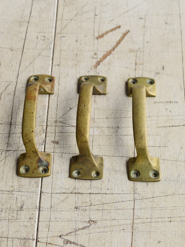 イギリス アンティーク 真鍮ハンドル 建具金物 取っ手  8210拍卖