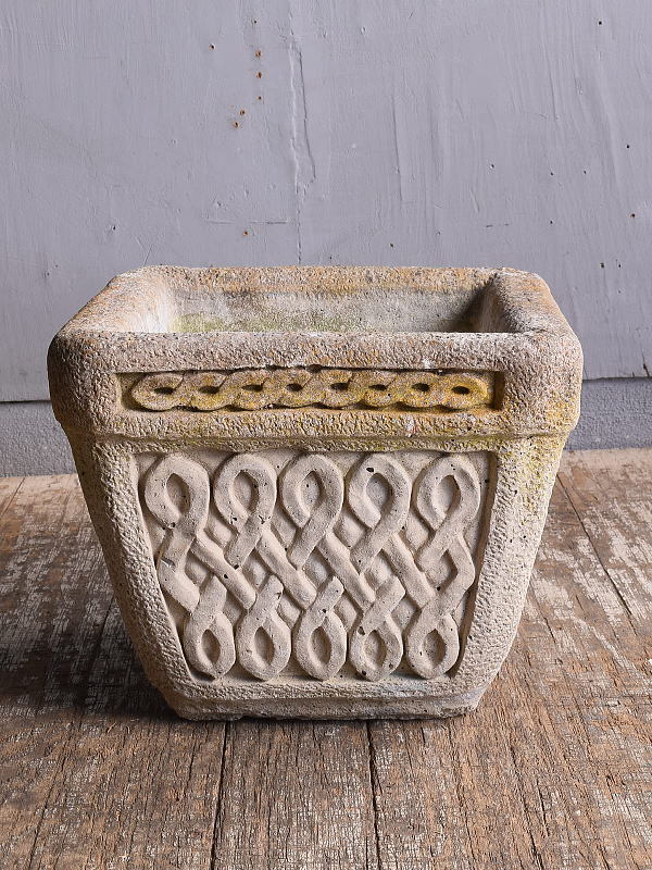 イギリス アンティーク セメント製 プランター 植木鉢 12081拍卖